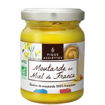Moutarde au Miel de France BIO 100% Graines Françaises 125G
