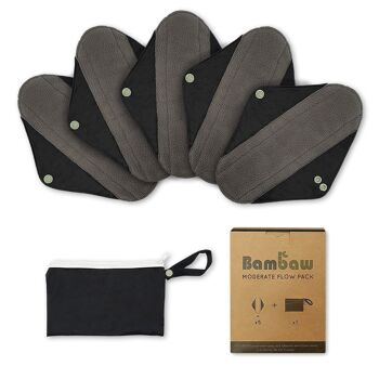Set of 5 pads + pouch | Moderate flow 1