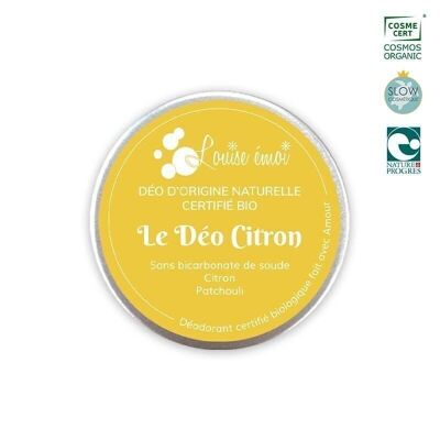 Lemon Solid Deodorant - 50ml certified organic