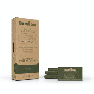 100 Bamboo safety razor blades