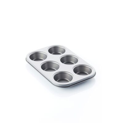 Non-stick mold for 6 muffins