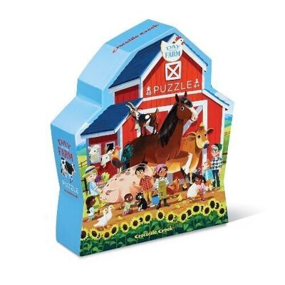 Puzzle - A day on the farm - 48 pieces - 4a+