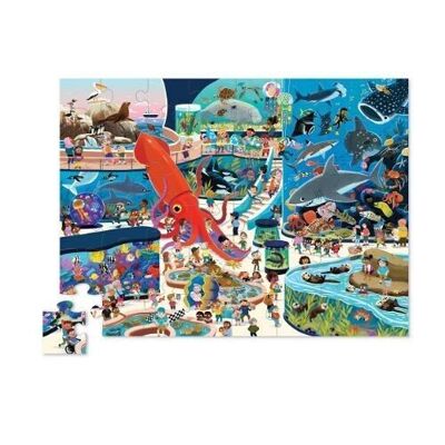 Puzzle - Une journée à l'aquarium - 48 pièces - 4a+