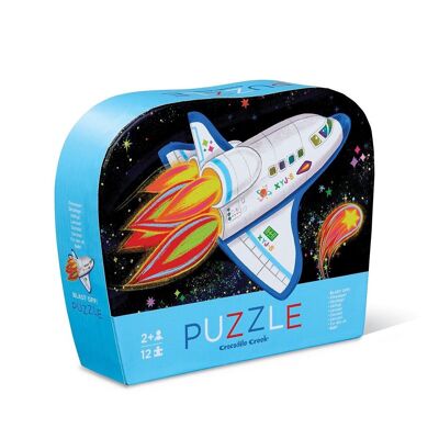 Minipuzzle - 12 Teile - Weltraumrakete - 2a+