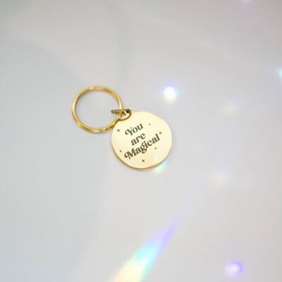 Gold stainless steel keyring - YOU ARE MAGICAL
