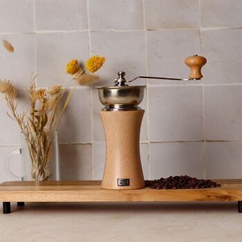 Moulin à café à manivelle en bois de hêtre 3