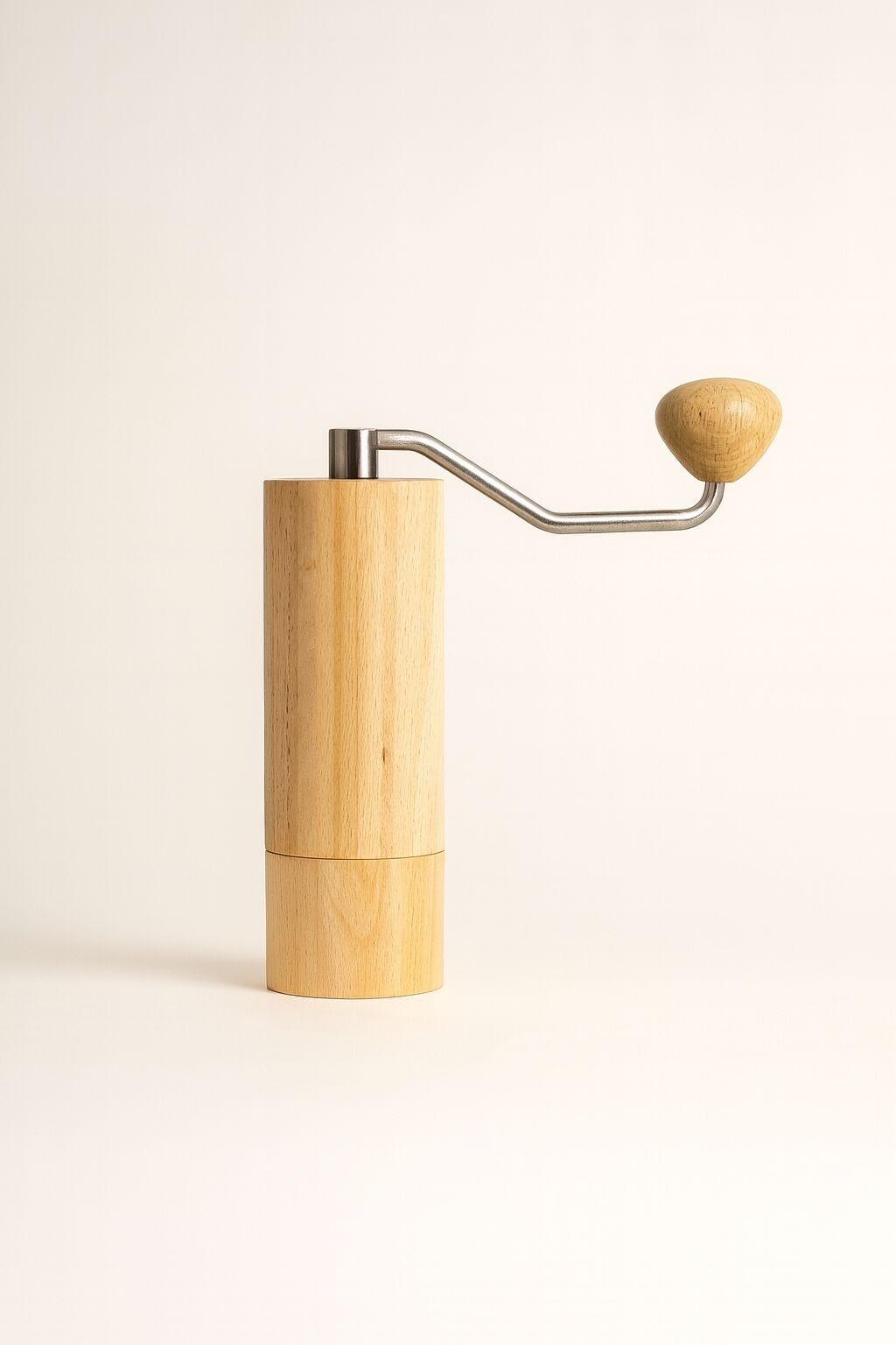 Handkurbel-Kaffeemühle aus Buchenholz