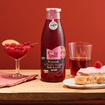 Pur Jus de POMMES & FRUITS ROUGES - 75cl