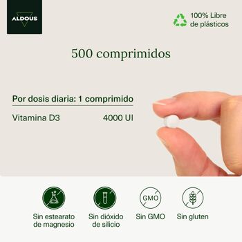 Vitamine D3 4000 UI Laboratoires Aldous | 500 comprimés 3
