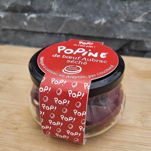 Popine de Boeuf Séché Aubrac sans nitrite tranché - 60g x 12