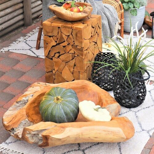 Mosaic Teak Stool - Stool in teak