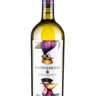 Doppiosenso, Toscana Bianco IGT 2022, BORGO MACERETO, runder und eleganter Weißwein