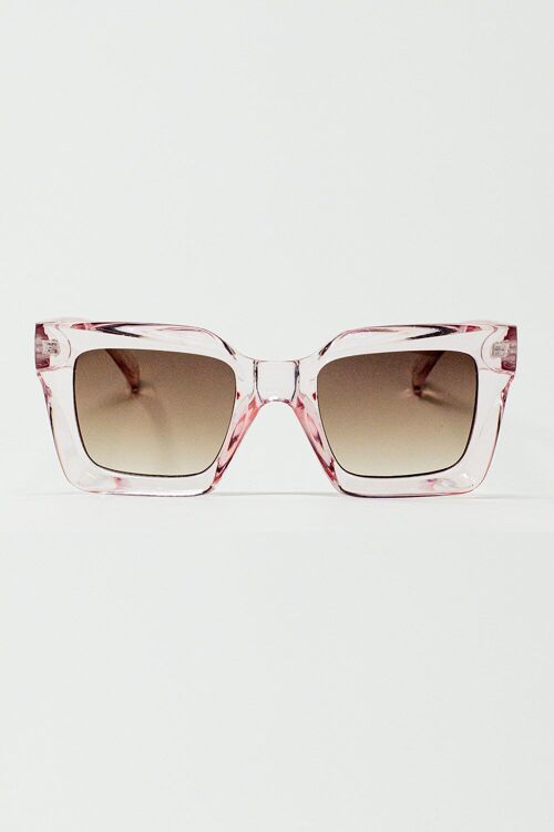 Gafas de sol cuadradas 90's en rosa