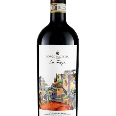 La Fuga, Chianti Rufina DOCG 2021, BORGO MACERETO, fruchtiger und blumiger Rotwein