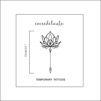 Tatouage temporaire de lotus géométrique 3