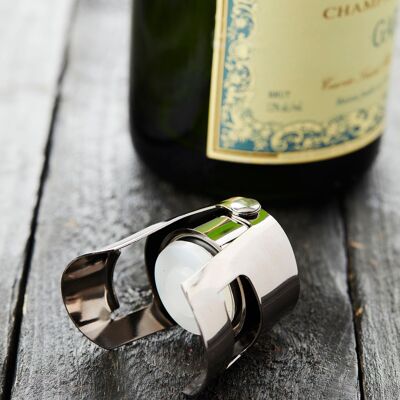 Tappo per champagne in acciaio inossidabile nero metallizzato