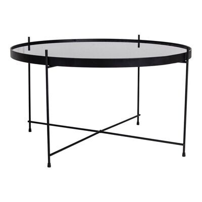 Mesa de centro Venezia - acero pintado en polvo negro ø70xh40cm