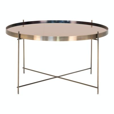 Tavolino Venezia - acciaio color ottone - ø70xh40cm