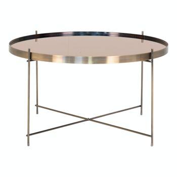 Table basse Venezia - acier couleur laiton - ø70xh40cm 1