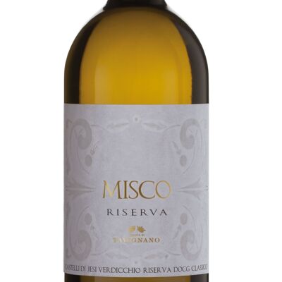 Cru Misco Riserva, Verdicchio dei Castelli di Jesi Class.Sup.DOCG 2018, TENUTA DI TAVIGNANO, complex and elegant white wine for aging