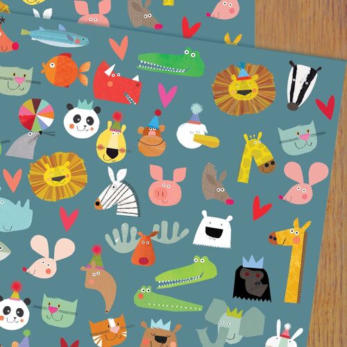 WP120 Animal Gift Wrapping Paper