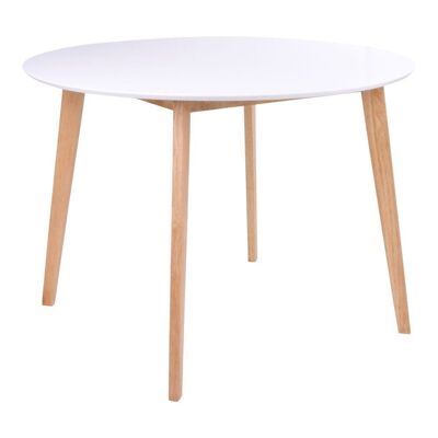 Vojens Dining Table - white/natural