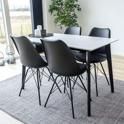 Vojens Dining Table - white/black