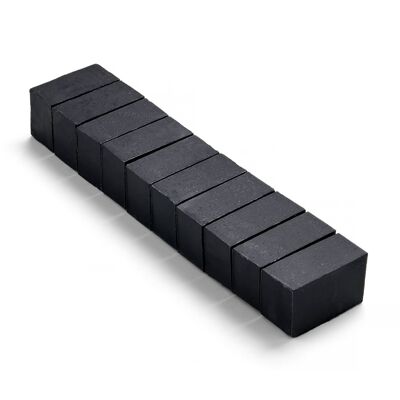 Activated Charcoal Palm Free Soap Brick 1.5kg - Cut