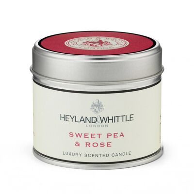 Classic Sweet Pea Rose Candle in a Tin 180g