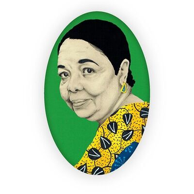 Cultural brooch Césaria Évora - Cape Verde version + cultural ebook