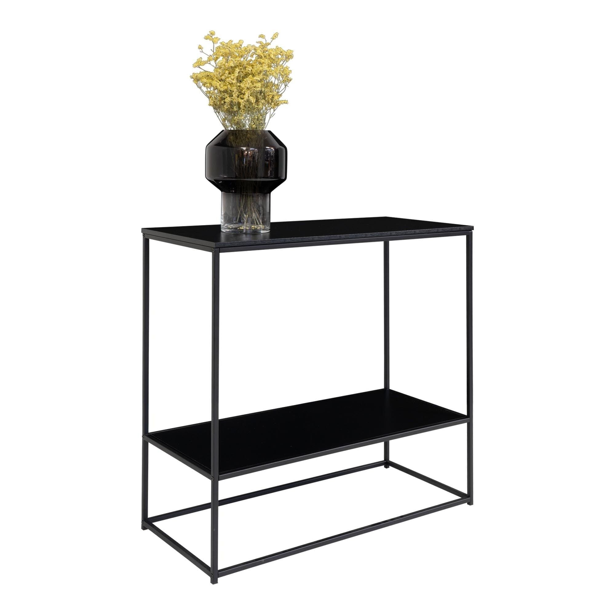 Vita Console Table - black shelves