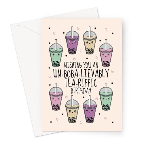 Boba Tea Birthday Card | Bubble Tea | A6 or 7x5" Card