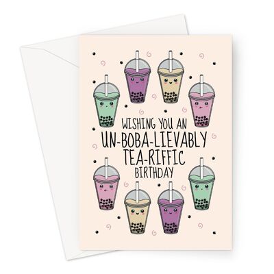 Boba-Tee-Geburtstagskarte | Bubble Tea | A6- oder 7x5-Zoll-Karte
