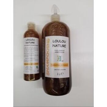 Shampooing liquide  Bio et  Nature & Progrès 250 ml non parfumé pour chiens ou chats "LOULOU NATURE" 1