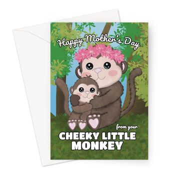 Jolie carte de fête des mères de Cheeky Monkey | Carte A6 ou 7x5 1