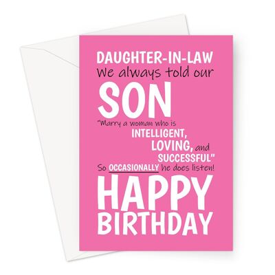 Funny Birthday Card For A Daughter-In-Law