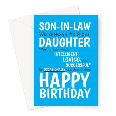 Funny Birthday Card For A Son-In-Law