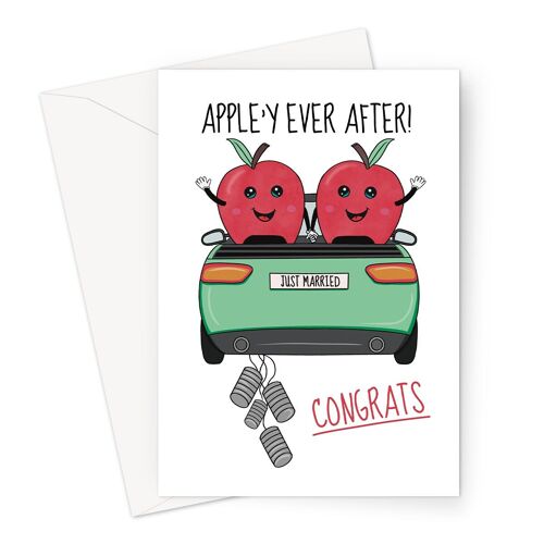 Funny Wedding Congratulations Card | Apple Pun