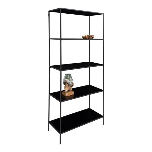 Vita Shelf - 5 black shelves 80x36x170 cm