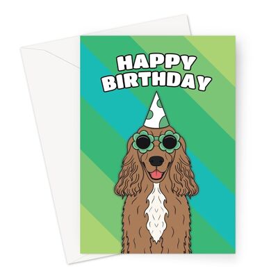 Happy Birthday Card | Cocker Spaniel Dog A6 or 7x5" Card