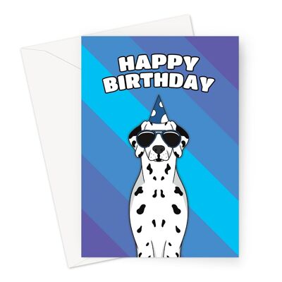 Alles Gute zum Geburtstagskarte | Dalmatiner-Hund A6 oder 7x5" Karte