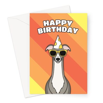 Happy Birthday Card | Greyhound Dog A6 or 7x5" Card
