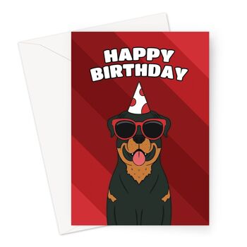 Carte de joyeux anniversaire | Carte Rottweiler Dog A6 ou 7x5 » 1