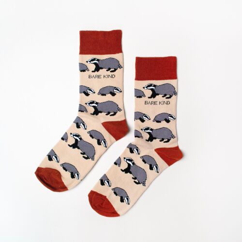Badger Socks | Bamboo Socks | Beige Socks | Woodland Socks