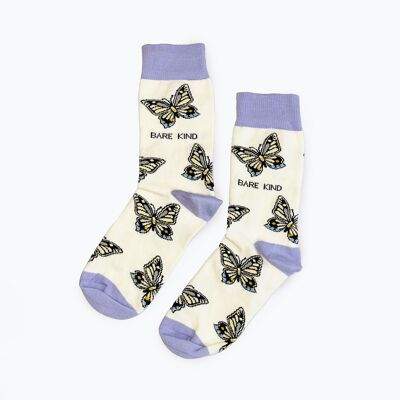 Schmetterlingssocken | Bambussocken | Lila Socken