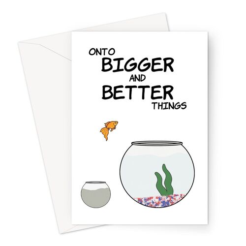 New Job Good Luck & Congratulations Card | Funny Goldfish