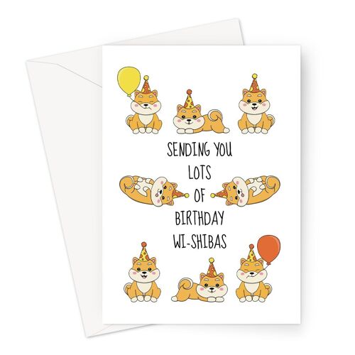 Shiba Inu Birthday Card | Cute Dogs | Kawaii Japanese Pet