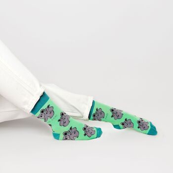 Chaussettes Koala | Chaussettes en bambou | Chaussettes vertes | Australie Chaussettes 2