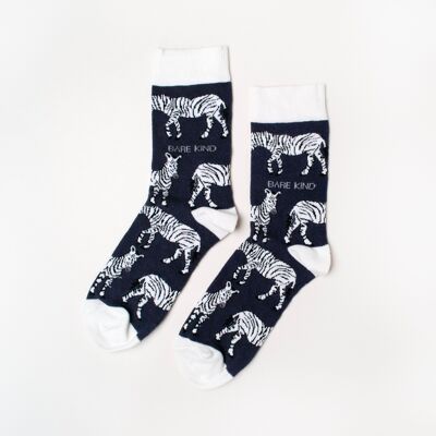Zebrasocken | Bambussocken | Schwarze Socken | Safari-Socken