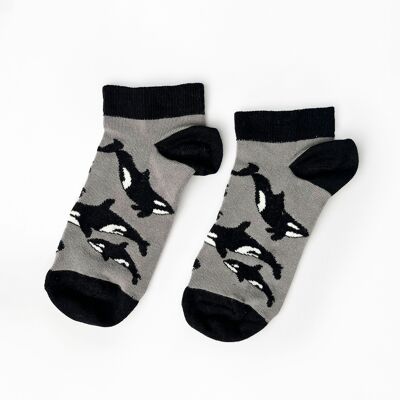 Orca-Socken | Trainersocken | Graue Socken | Ozeansocken